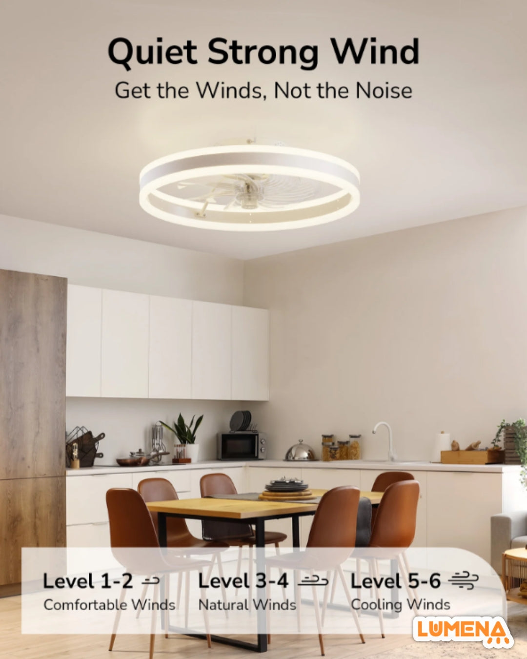 Lumena™ Smart Fan Chandelier
