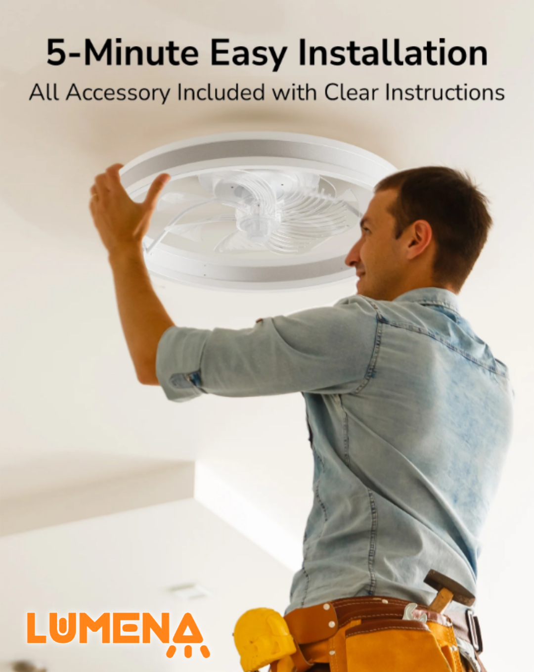 Lumena™ Smart Fan Chandelier